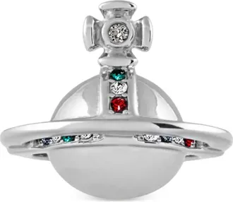 Vivienne Westwood Solid Orb ring - unisex - Platinum Plated Brass - S - Silver