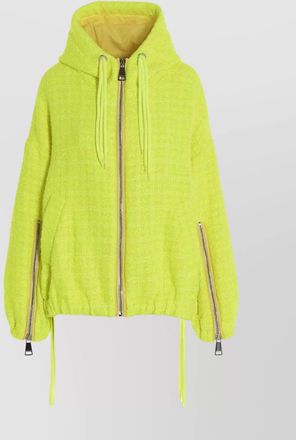 Khrisjoy windbreaker tweed hooded jacket