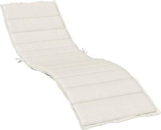 vidaXL Coj&iacute;n Para Tumbona Tela Crema Melange 200x50x4 Cm Vidaxl