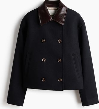 H&M Cabanjacke aus Wollmix - Blue