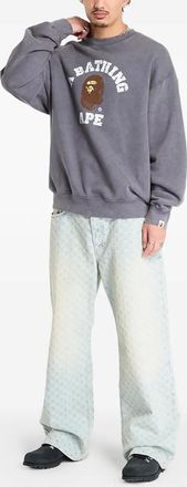 A Bathing Ape crew-neck sweatshirt - men - Cotton - M - Grey