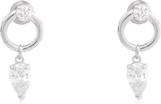 Swarovski Mesmera Rhodium Plated Drop Earrings