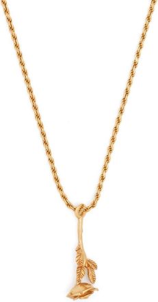 Emanuele Bicocchi statement-pendant polished-finish necklace - unisex - 24kt Gold Plated Sterling Silver - One Size