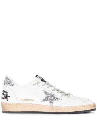 Golden Goose Ballstar Nappa Upper And Spur Glitter Star And Heel