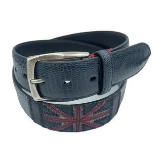 Paolo Vitale Belt - unisex - Paolo Vitale - Belts - Blue - 90 CM - Accessories