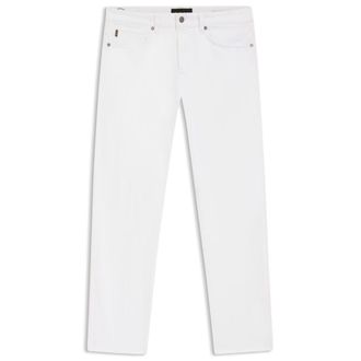 BOSS Maine regular-fit jeans in white soft-motion denim