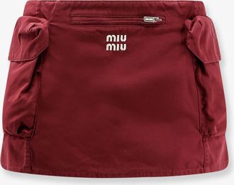 Miu Miu Gonna Mini in cotone - MIU MIU - gender_Woman