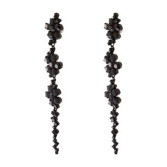Simone Rocha Womens Floral Earrings - Simone Rocha Synthetic Pearls Black Synthetic_pearls Jewelry-Watches