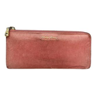 Miu Miu Portafoglio in pelle Pre-owned - - Pre-owned - Donna - Arancione - ONE SIZE