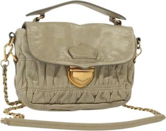 Prada Pre-owned Leather prada-bags - Dames - Vintage Mini Tas - Beige - ONE Size - Vintage