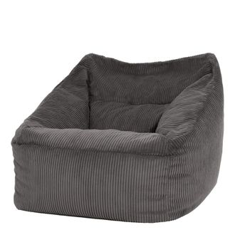 Icon Brand Puf sill&oacute;n de pana gris antracita