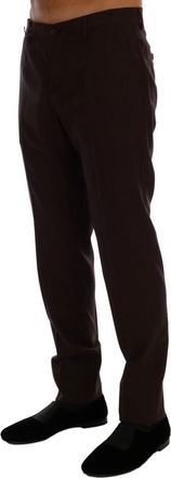Dolce & Gabbana Wool Stretch Formal Trousers - Purple