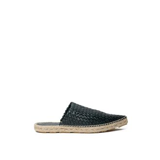 Bottega Veneta Geweven Leder Mule Jute Zool