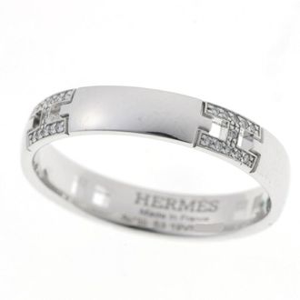 Herm&egrave;s White Gold White Gold (18K) Band Ring (Pre-Owned)