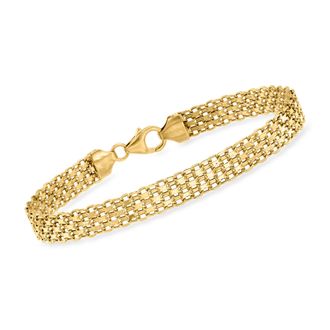 Ross-Simons Italian 18kt Yellow Gold Bismark-Link Bracelet