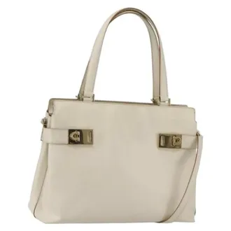 Ferragamo Pre-owned Handbags, female, Beige, Size: ONE SIZE Pre-owned Handbag