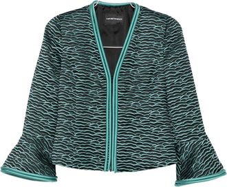Emporio Armani jack met getextureerde mouwen en ruches