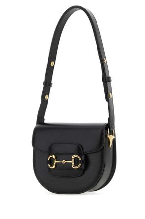 Gucci Womens Black Leather Mini Gucci Horsebit 1955 Shoulder Bag 1000 Borse A Mano