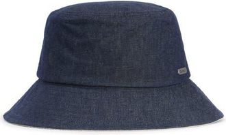 Barbour Asker Water Resistant Waxed Denim Bucket Hat in Indigo at Nordstrom, Size Medium