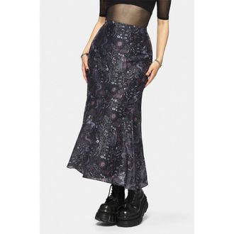 Disturbia Haunt Medieval Print Midaxi Skirt in Black at Nordstrom, Size 2