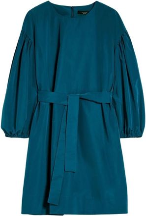 Max Mara Oversized Taffeta Korte Jurk - Dames - Korte kleedjes - Groen - 3XS - Kleedjes