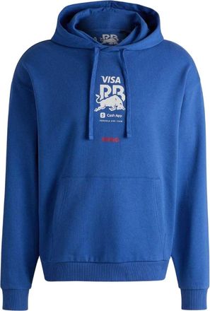 HUGO BOSS Hugo Heren Vcarb Racing Bulls Back Print Hoodie (Blauw)
