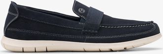 Clarks Flexway Band Navy Suede