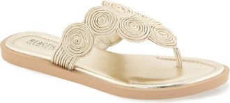 Kenneth Cole Reaction Spiraling Flip Flop in Light Gold at Nordstrom Rack, Size 7.5