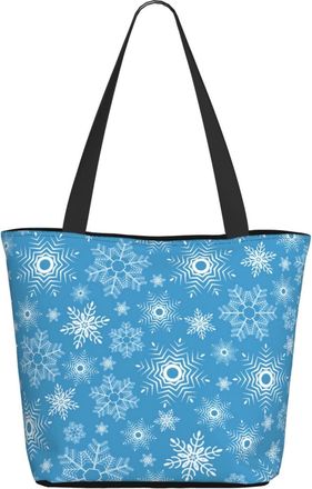 AOOEDM Winter Blue Snows Pattern Ladies Shopping Bag 13x11x7in.The Perfect ValentineS Day Gift.It Is The Best ValentineS Day Gift For Mom, Daughter, Wife,Etc