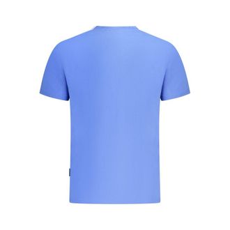 Napapijri Logo-Embroidered Cotton T-Shirt - Blue