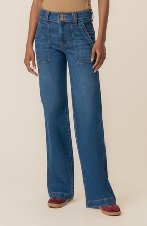 Kut from the Kloth Jodi High Waist Relaxed Straight Leg Utility Jeans in Affectionately at Nordstrom, Size 14