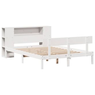 Berkfield Home Decorative Bookcase Bed without Mattress White 135x190 cm Solid W