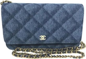 Chanel Pre-owned Denim chanel-bags - Dames - Vintage Schoudertas - Blauw - ONE Size - Denim - Vintage