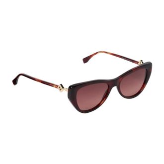 Fendi Accessoires, Dames, Rood, ONE Size, Cat Eye Zonnebril