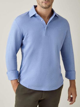 Luca Faloni Light Blue Cotton Piqué Brera Polo Shirt