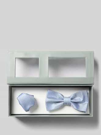 Roy Robson Fliege aus Seide im Set mit Einstecktuch in Hellblau, Gr&ouml;&szlig;e 1