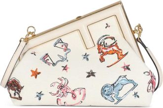 Fendi Borsa Astrology con ricamo - Toni neutri