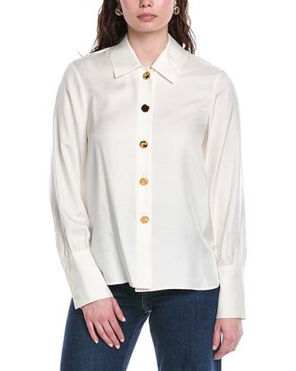 Rebecca Taylor Novelty Button Silk Shirt