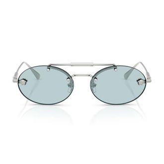 Versace Oval Rimless Sunglasses - Silver