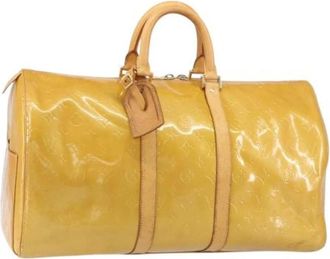 Louis Vuitton Pre-owned Weekendtas - Dames - Vintage Weekendtas - Geel - ONE Size - Leer - Vintage