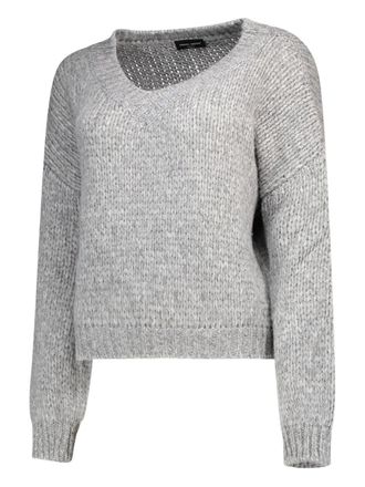 Roberto Collina v-neck long-sleeve knitwear - Grey