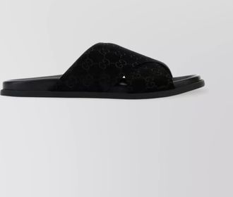 Gucci suede open toe slippers