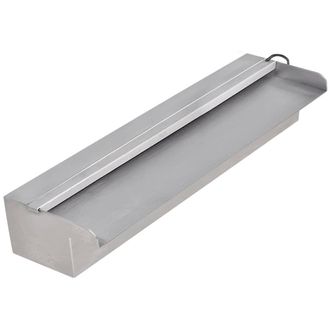 vidaXL Fuente Cascada Rectangular Led Piscina Acero Inoxidable 45 Cm Vidaxl