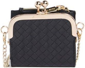 Dolce Vita Norlia Woven Faux Leather Coin Purse in Black at Nordstrom Rack
