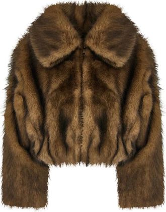 Michael Kors Giacca in ecopelliccia - - Jackets - Donna - Marrone - XS