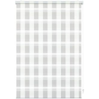 Gardinia Tenda a Rullo Doppia, Con Morsetto di Fissaggio o Adesiva, Con Catenella Laterale, Trasparente e con Strisce Opache, Kit di Montaggio Incluso, Crema