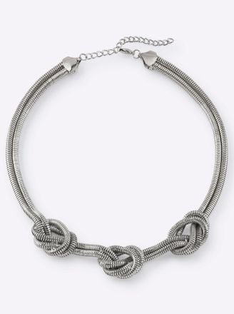 Heine Collier HEINE, Damen, Gr. Metall, silber (silberfarben), Halsketten Collier