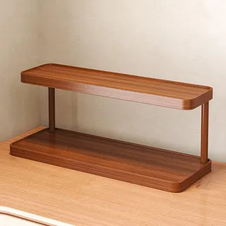 OEM Organizador De Escritorio De Dos Niveles, Figuritas, Plantas, Caf&eacute;, Maquillaje Y Libros, Estante De Almacenamiento F&aacute;cil De Armar, 40 Cm De Largo