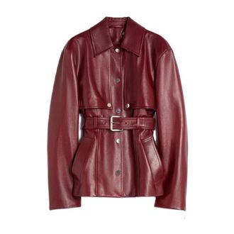 Max Mara Leather Jackets, female, Red, Size: XS Tenzone 002 Jacket