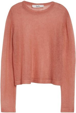 Séfr Les Sheer Kid Mohair Blend Sweater in Rose Sheer Mohair at Nordstrom, Size X-Large